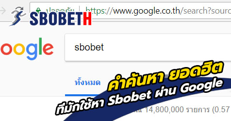 คำค้นหา ยอดฮิตที่มักใช้หา Sbobet ผ่าน Google